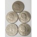 GREAT BRITAIN UK 1965 and 1977 . CROWNS . 5 COINS